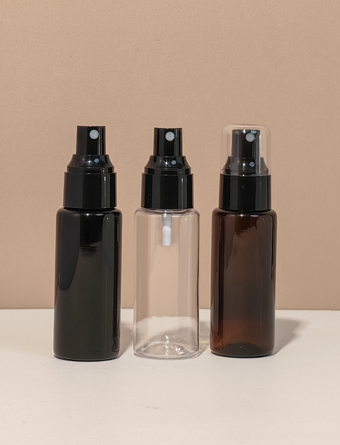 60Ml Pet Bottle With Black Mist Sprayer