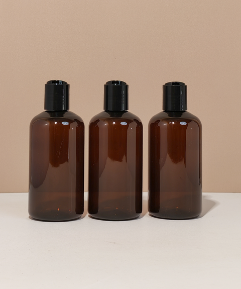 250Ml Short Pet Bottle With Black Press Cap
