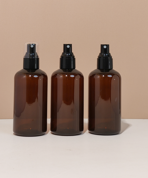 250Ml Short Pet Bottle With Black Mist Spray