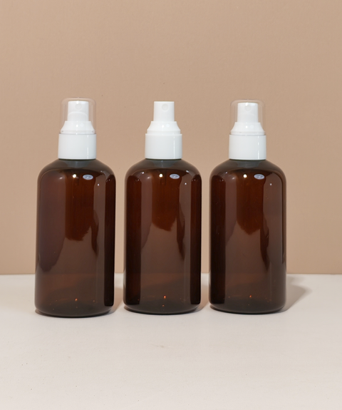 250Ml Short Pet Bottle With White Mist Spray