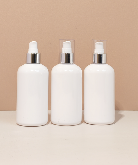 250Ml Short Pet Bottle With Silver Treatment Pump