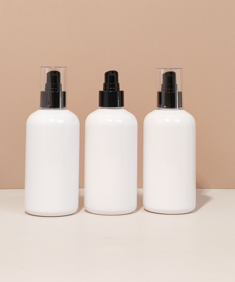 250Ml Short Pet Bottle With Black Treatment Pump