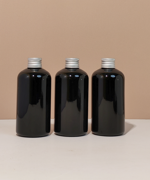 250ml Short Pet Bottle with Silver Aluminium Screw Cap