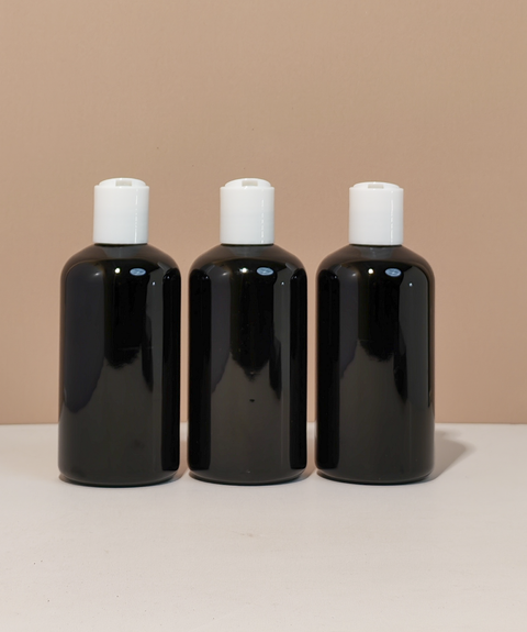 250Ml Short Pet Bottle With White Press Cap