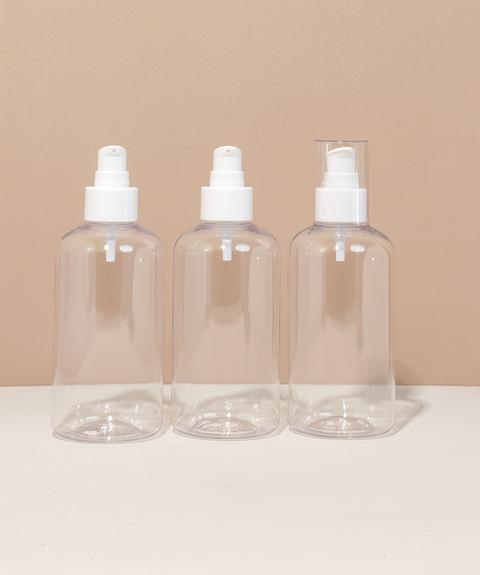 250Ml Short Pet Bottle With White Treatment Pump