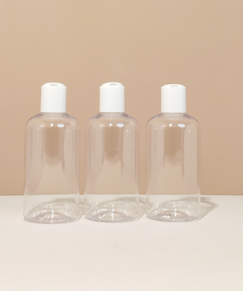 250Ml Short Pet Bottle With White Press Cap
