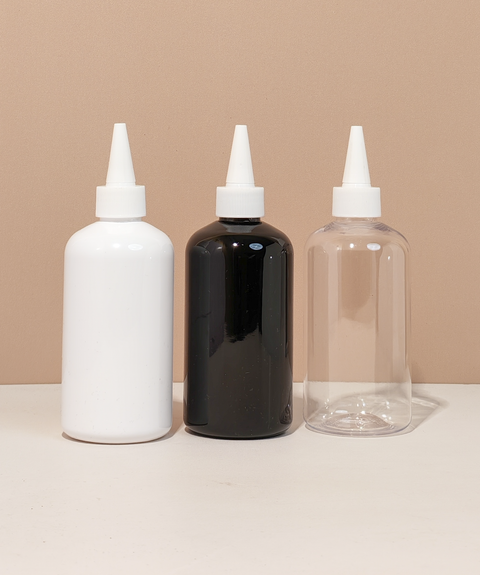 250Ml Short Pet Bottle With White Applicator