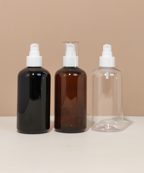 250Ml Short Pet Bottle With White Treatment Pump