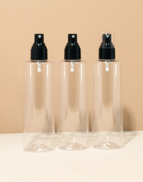 250Ml Tall Pet Bottle With Black Mist Spray