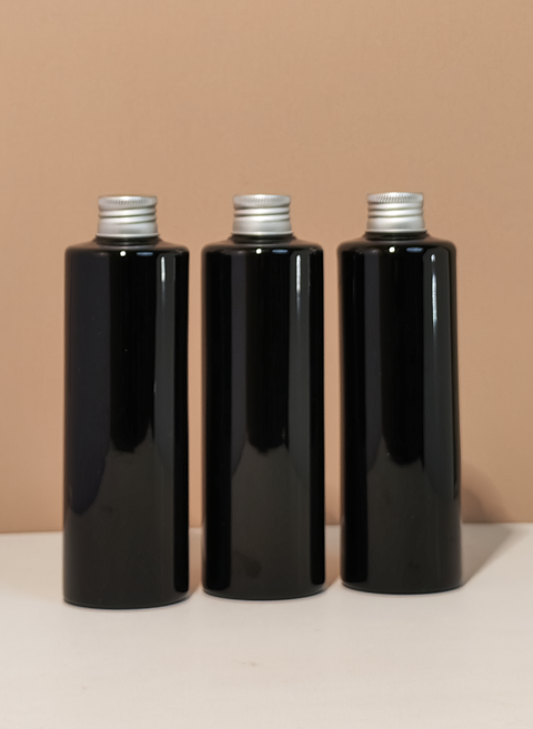 250ml Tall Pet Bottle with Silver Aluminium Screw Cap