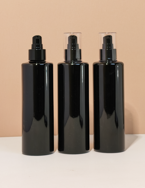 250Ml Tall Pet Bottle With Black Treatment Pump