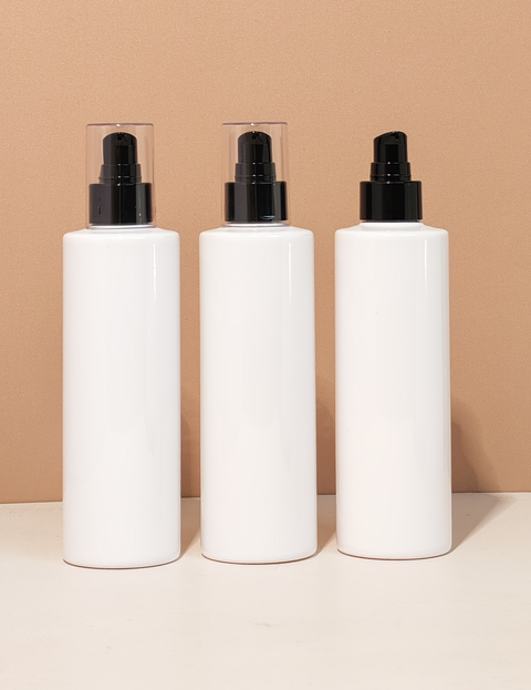 250Ml Tall Pet Bottle With Black Treatment Pump