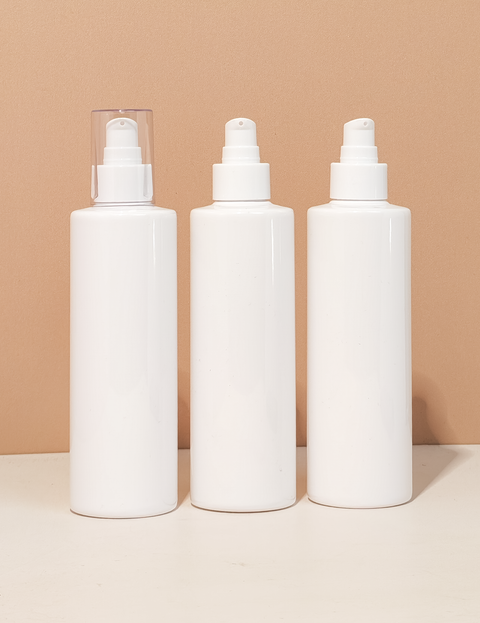 250Ml Tall Pet Bottle With White Treatment Pump
