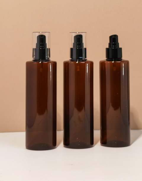 250Ml Tall Pet Bottle With Black Treatment Pump