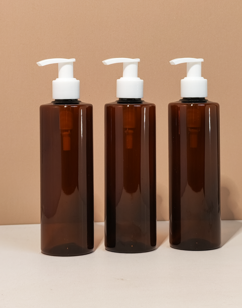 250Ml Tall Pet Bottle With Old White Lotion Pump