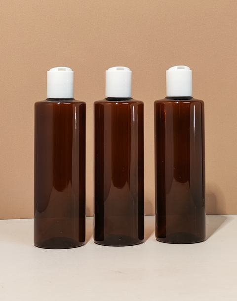 250Ml Tall Pet Bottle With White Press Cap