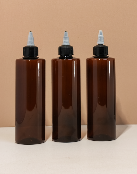 250Ml Tall Pet Bottle With Black Applicator With Clear Top