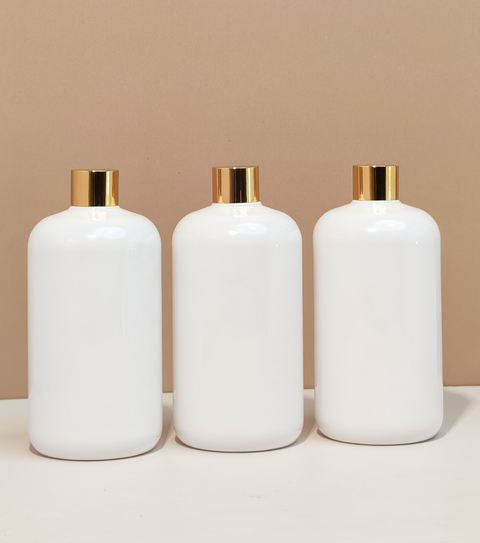 500Ml Short Pet Bottle With Gold Shinny Screw Caps