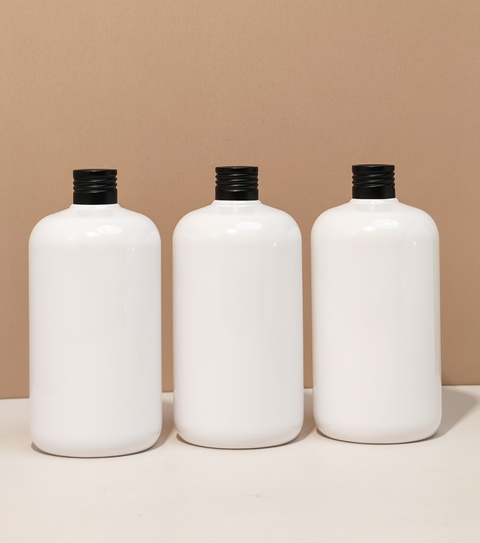 500Ml Short Pet Bottle With Matte Black Aluminium Screw Cap