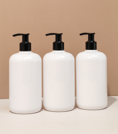 500Ml Short Pet Bottle With Old Black Lotion Pump