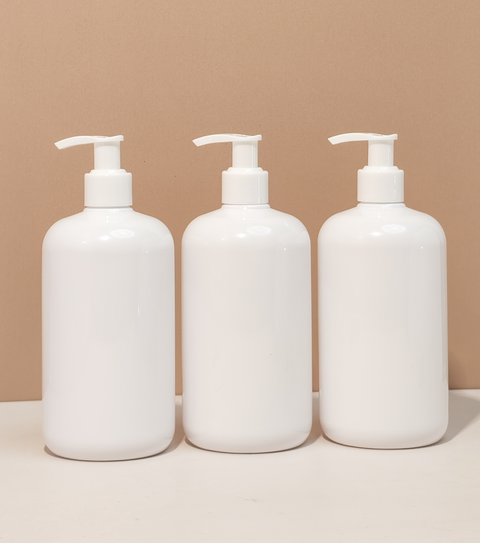 500Ml Short Pet Bottle With Old White Lotion Pump