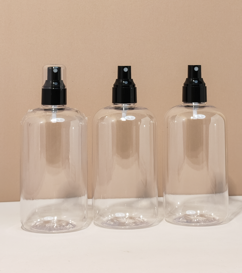 500Ml Short Pet Bottle With Black Mist Spray