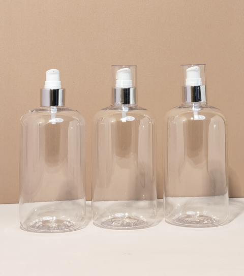 500Ml Short Pet Bottle With Silver Treatment Pump