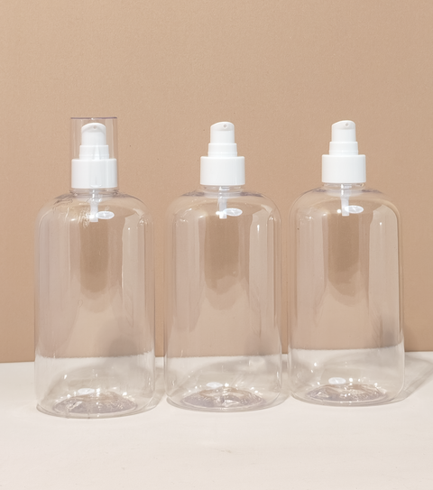 500Ml Short Pet Bottle With White Treatment Pump
