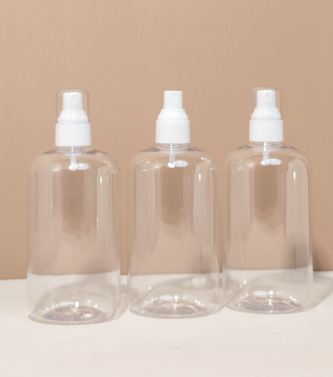 500Ml Short Pet Bottle With White Mist Spray