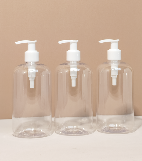 500Ml Short Pet Bottle With Old White Lotion Pump