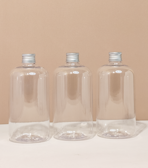 500ml Short Pet Bottle with Silver Aluminium Screw Cap