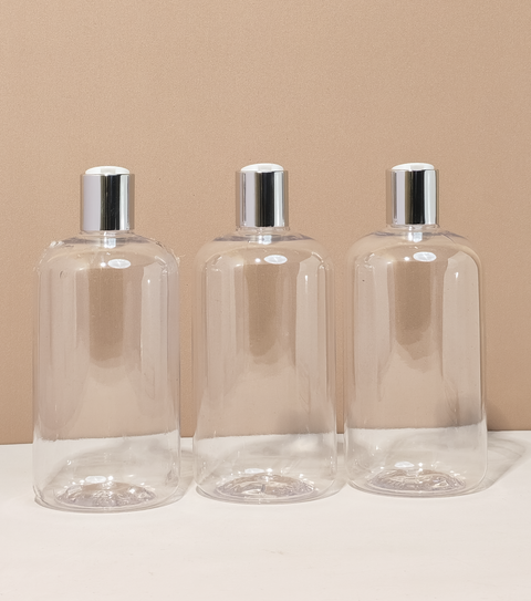 500Ml Short Pet Bottle With Silver Press Cap