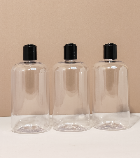 500Ml Short Pet Bottle With Black Press Cap
