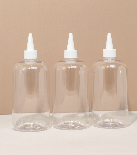 500Ml Short Pet Bottle With White Applicator