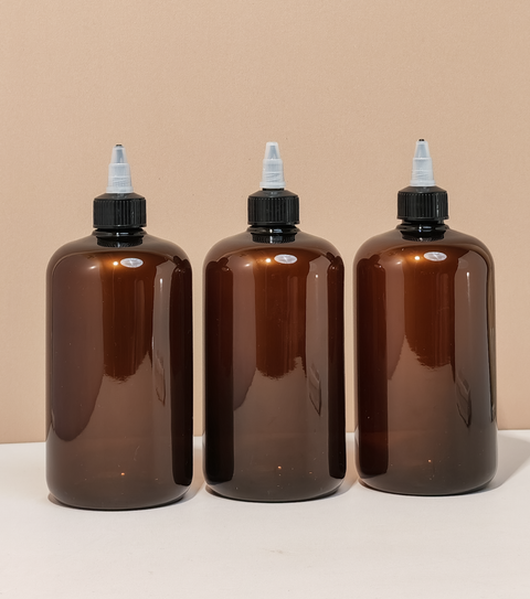 500Ml Short Pet Bottle With Black Applicator With Clear Top