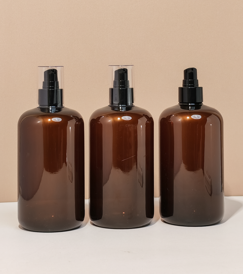 500Ml Short Pet Bottle With Black Treatment Pump