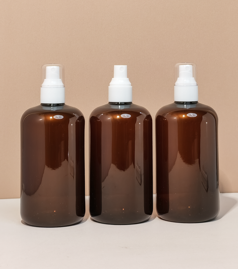 500Ml Short Pet Bottle With White Mist Spray