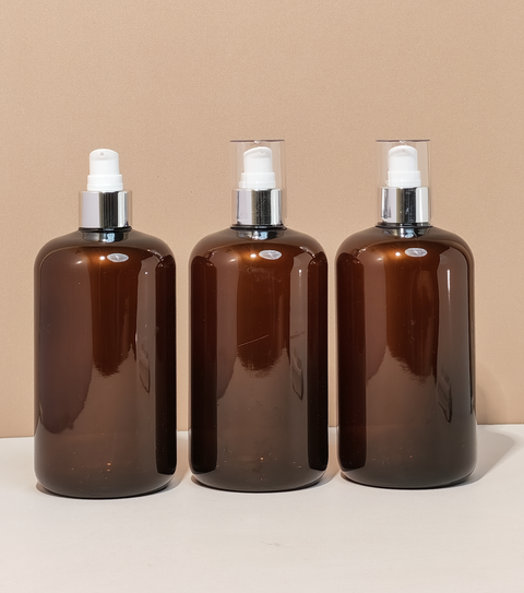 500Ml Short Pet Bottle With Silver Treatment Pump