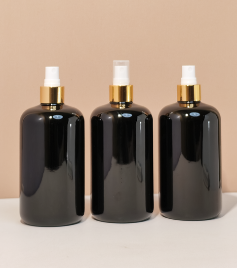 500Ml Short Pet Bottle With Gold Mist Spray