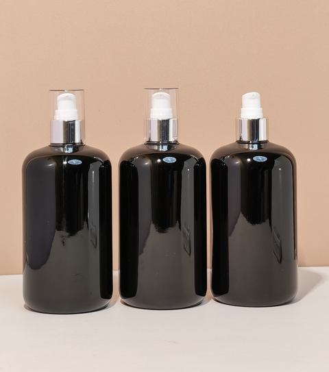 500Ml Short Pet Bottle With Silver Treatment Pump