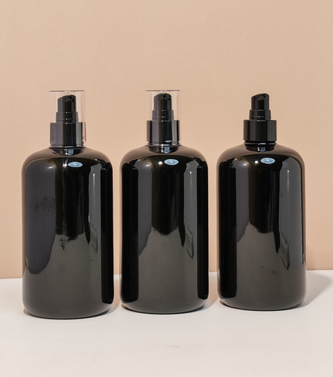 500Ml Short Pet Bottle With Black Treatment Pump