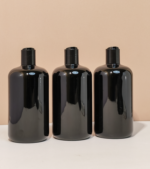 500Ml Short Pet Bottle With Black Press Cap