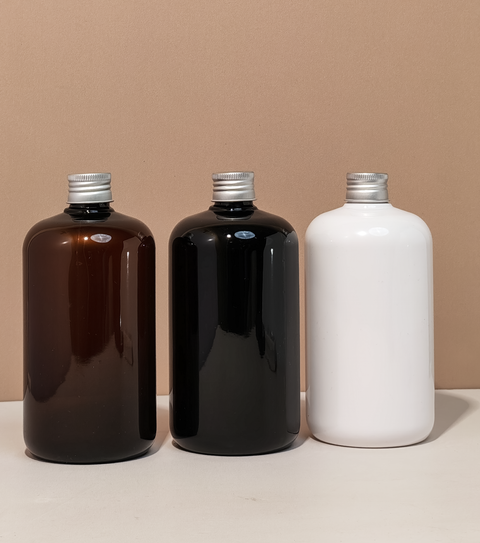 500ml Short Pet Bottle with Silver Aluminium Screw Cap