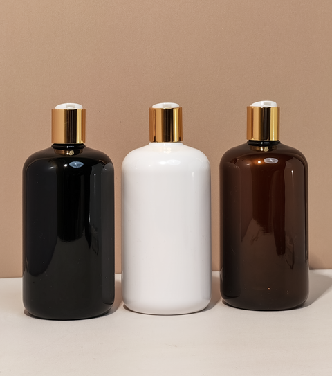 500Ml Short Pet Bottle With Gold Press Cap