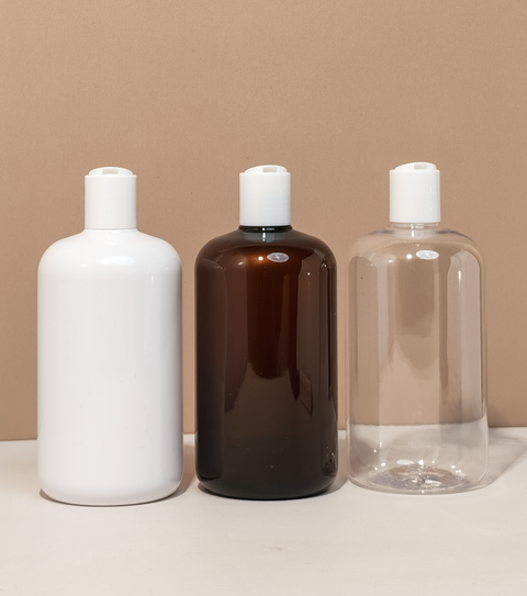 500Ml Short Pet Bottle With White Press Cap