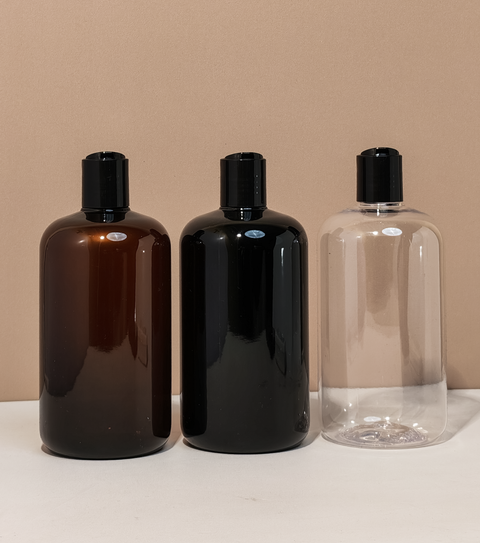 500Ml Short Pet Bottle With Black Press Cap