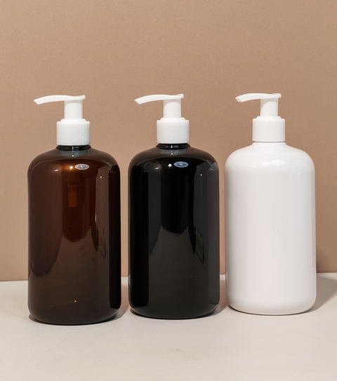 500Ml Short Pet Bottle With Old White Lotion Pump