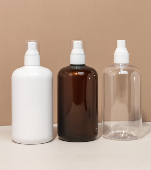 500Ml Short Pet Bottle With White Mist Spray