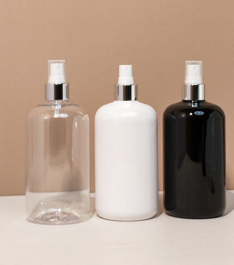 500Ml Short Pet Bottle With Silver Mist Spray