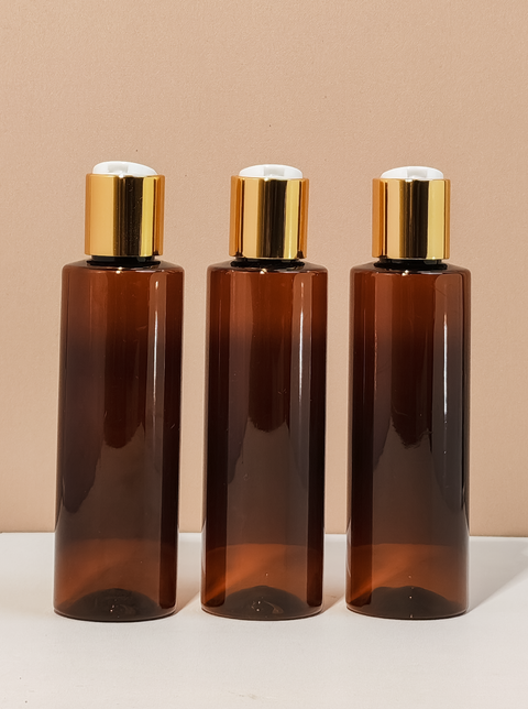 150Ml Pet Bottle With Gold Press Cap